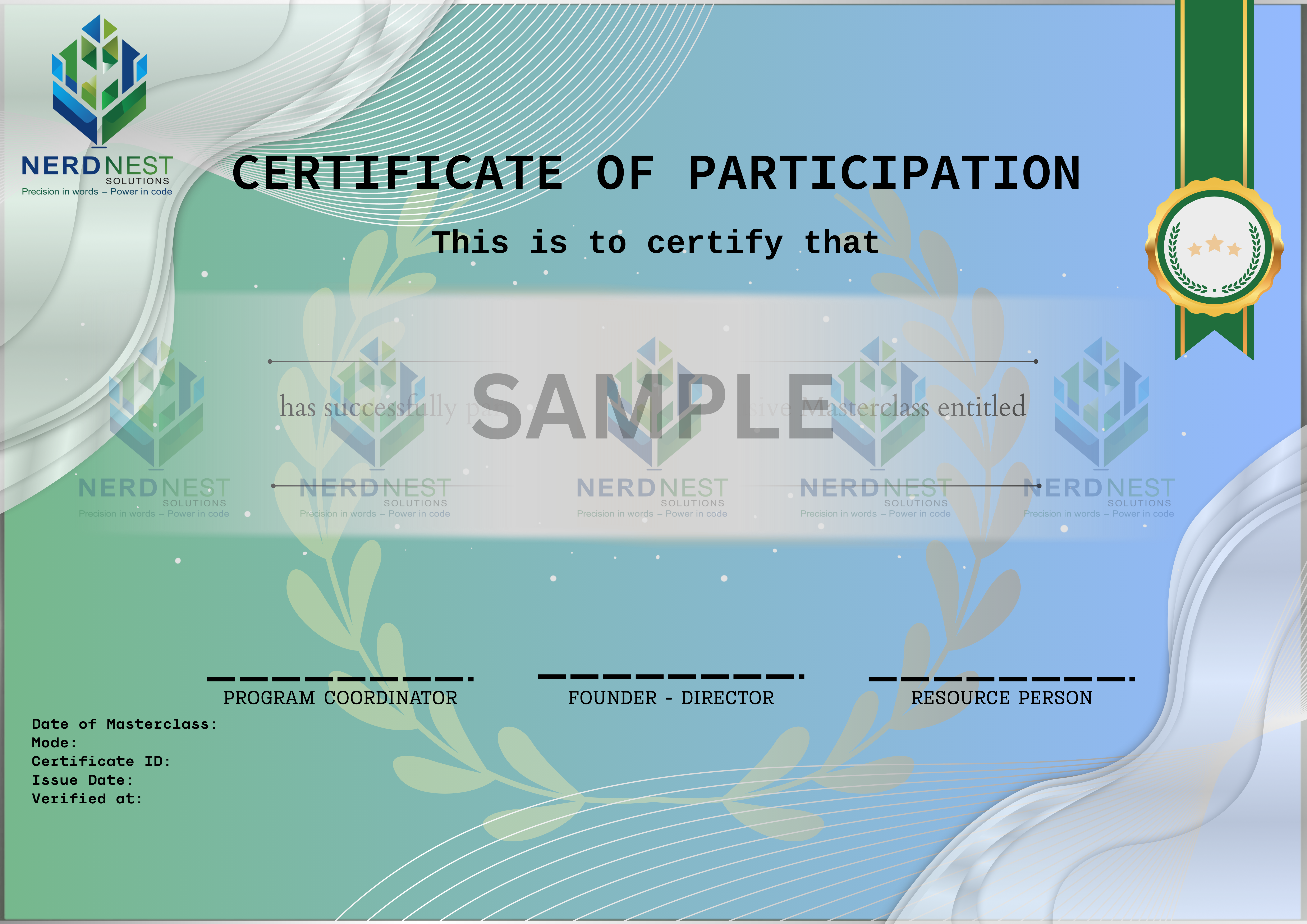 Certificate Sample